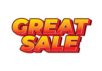 Great sale. Text effect in good colors with 3D style