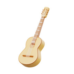 Obraz premium 3D Spanish Classical Guitar Model
