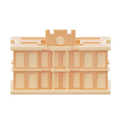 3D Madrid Palace Spanish Architecture