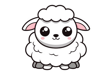 sheep cartoon isolated on white