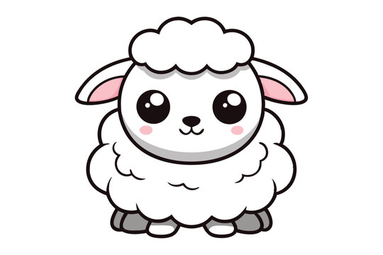 recommend clip art: sheep cartoon isolated on white