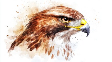 Naklejka premium Majestic Eagle Portrait: A Stunning Representation of Nature's Powerful Raptor