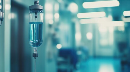 Intravenous Drip in a Hospital Room