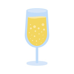 New Year - Sparkling Wine Glass