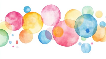 Vibrant Watercolor Circles: An Abstract Background for Creative Projects