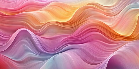 Obraz premium Abstract, colorful, flowing lines, pink, yellow.