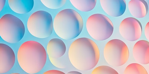 A pastel-colored pattern of overlapping circles.
