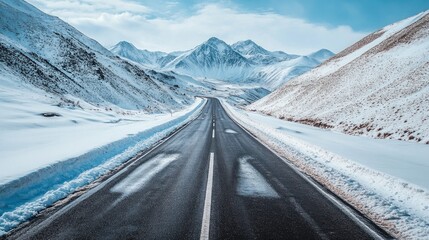 Snowy Mountain Road