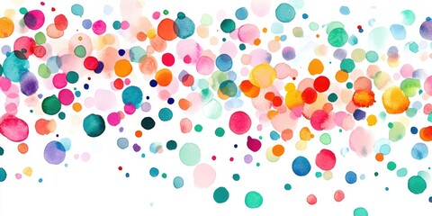 Obraz premium Vibrant Watercolor Dots: A Playful Abstract Background for Creative Projects