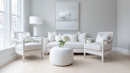 Symmetry in Living Room Seating Arrangements, Explore how symmetrical seating arrangements in minimalist living rooms.
