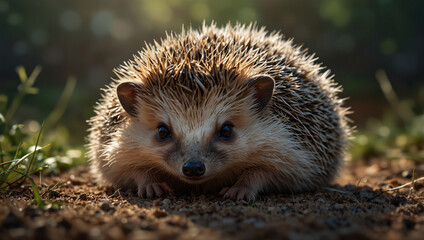 An adorable portrayal of a baby hedgehog