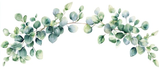 Elegant Watercolor Greenery: A Charming Botanical Design for Natural Home Decor