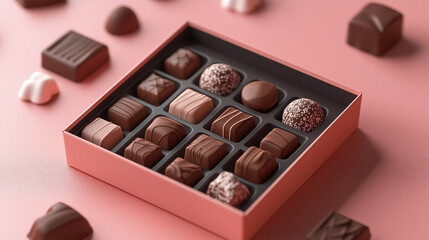 Fototapeta premium Assorted Gourmet Chocolate Box