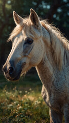 Fototapeta premium An enchanting portrayal of a miniature horse