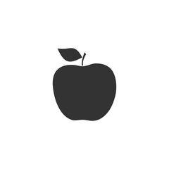 Apple fruit icon isolated on transparent background