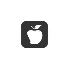 Apple fruit icon isolated on transparent background