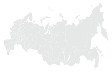 Russia map.Grayscale,isolated on white background for website layouts,background,education, precise,customizable,Travel worldwide,map silhouette backdrop,earth geography, political,reports.