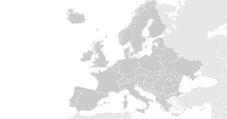Europe map vector with country borders vector eps.10	