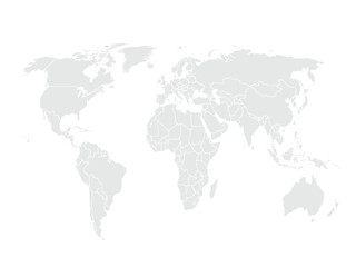 World map Grayscale,isolated on white background for website layouts,background,education, precise,customizable,Travel worldwide,map silhouette backdrop,earth geography, political,reports.