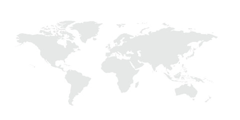 World map Grayscale,isolated on white background for website layouts,background,education, precise,customizable,Travel worldwide,map silhouette backdrop,earth geography, political,reports.