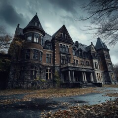 Obraz premium Creepy abandoned Halloween asylum