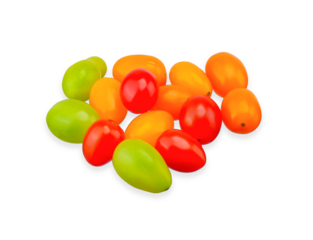 Cherry tomatoes isolated on white background
