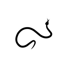 poisonous snake silhouette icon