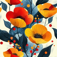 Abstract Floral Illustration
