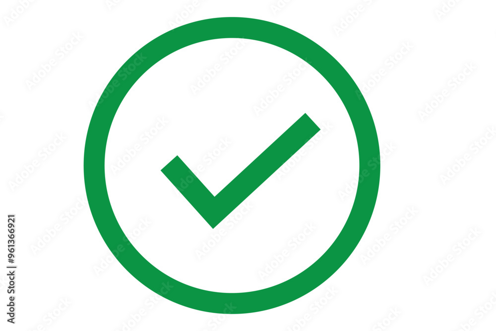 Canvas Prints green check mark transparent background png file
