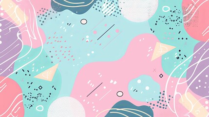 Abstract Colorful Geometric Shapes Pattern