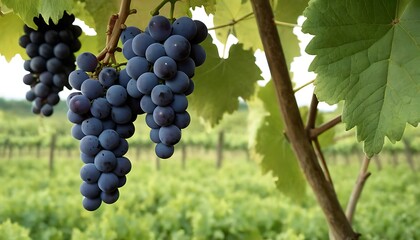 Fototapeta premium Fresh ripe purple red Grapes