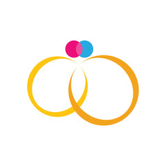 Marry Ring Logo Vector Template Icon