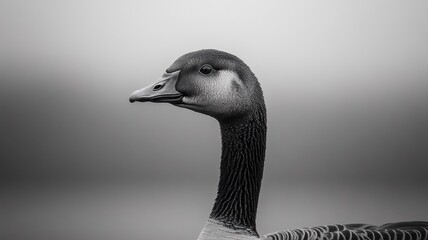 Obraz premium A goose set against a striking background, emphasizing form with minimal distractions.