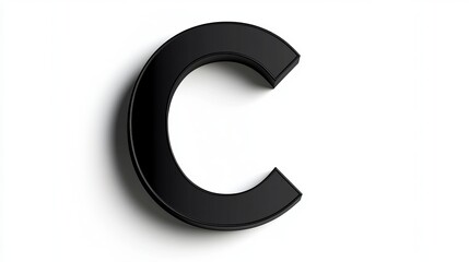 Naklejka premium The 3D glyph of the letter 