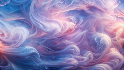 Obraz premium Swirling, wispy strands of soft colors, including shades of blue, purple, and pink, create a dreamy and ethereal atmosphere.