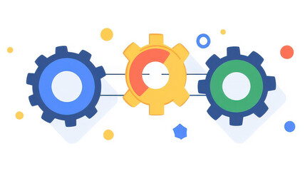 Explore a sleek, cartoonstyle illustration featuring a white engineering part laid over a detailed drawing.