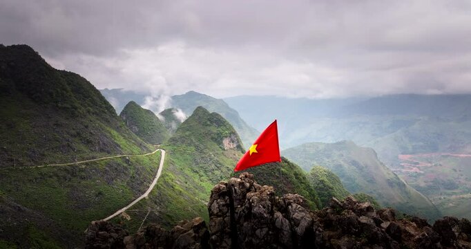 In a valley it&rsquo;s colours are true, patriotic symbol of strength and virtue