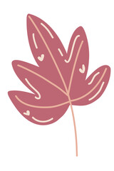 Leaf autumn plant natural seasons pastel illustration drawing painting