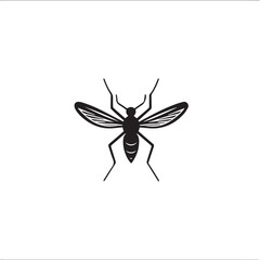 Mosquito in cartoon, doodle style . Image for t-shirt, web, mobile apps and ui. Isolated 2d vector illustration in logo, icon, sketch style, Eps 10, black and white. AI Generative