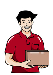 delivery man illustration