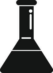 This simple, bold icon represents a chemical flask, often used in laboratory settings for experiments