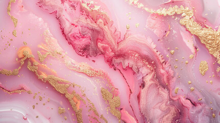 Obraz premium Pink and gold marble seamless pattern