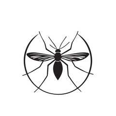 Mosquito in cartoon, doodle style . Image for t-shirt, web, mobile apps and ui. Isolated 2d vector illustration in logo, icon, sketch style, Eps 10, black and white. AI Generative