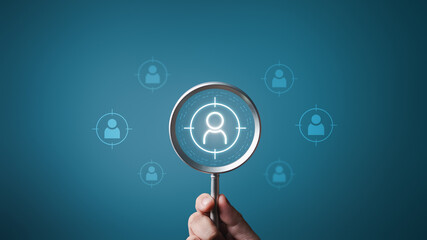 HR searching and selecting workers to join work. Choosing professional leader employee competency,...
