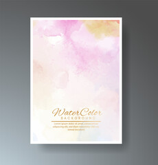 Cards with bright colorful vector watercolor background. Design for your date, postcard, banner.