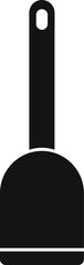 Black silhouette of a spatula, a common kitchen tool used for flipping food while cooking