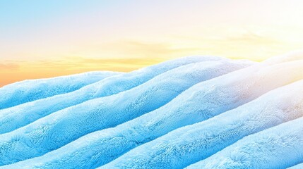 Fototapeta premium Abstract Blue Furry Texture with Sunlit Sky Background