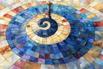 Fototapeta premium The Spiral of Time, Sundial