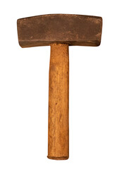  old hammer on white, isolated