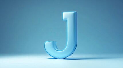 3D letter "J", isolated on a white background, an alphabetic sign